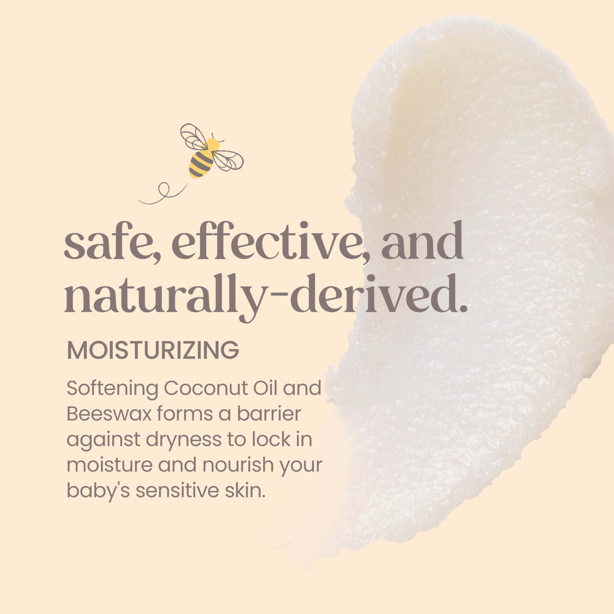Burt's Bees applying ointment to baby's cheek to soothe dry skin