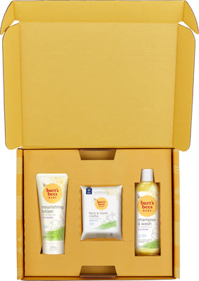 Burt's Bees soft baby cloths folded to show fabric texture and gentle touch