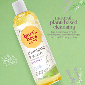 Burt's Bees lavender foam texture demonstrating mild lather and soft skin benefit