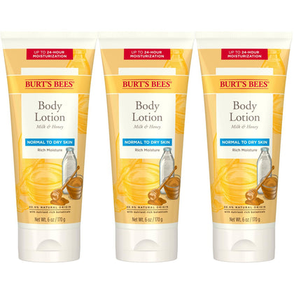 Burt's Bees front bottle view showing label and easy-to-use cap for daily moisturizing