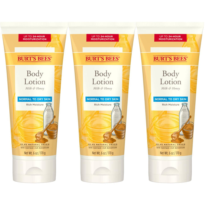Burt's Bees front bottle view showing label and easy-to-use cap for daily moisturizing