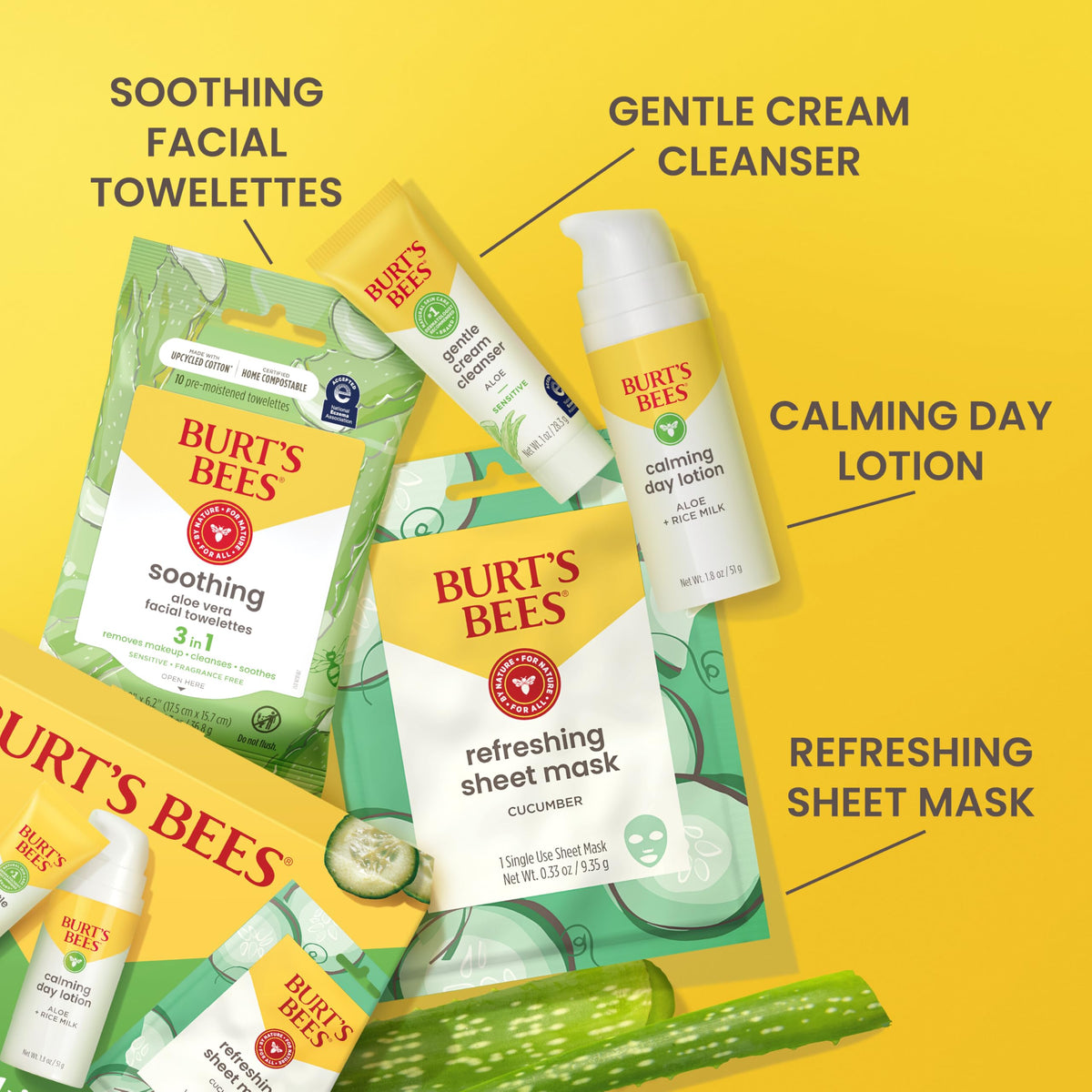 Burt's Bees cream cleanser texture close-up highlighting smooth, gentle formulation for softer skin