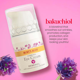 Burt's Bees cream dotted on under-eye to show gentle application benefit