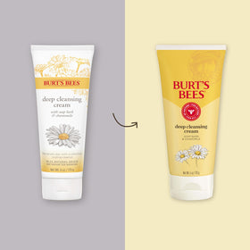 Burt's Bees creamy cleanser texture close-up, shows smooth spreadability
