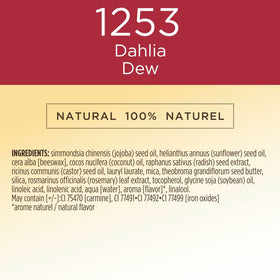 Burt's Bees label detail showing natural formulation and clean-beauty benefits
