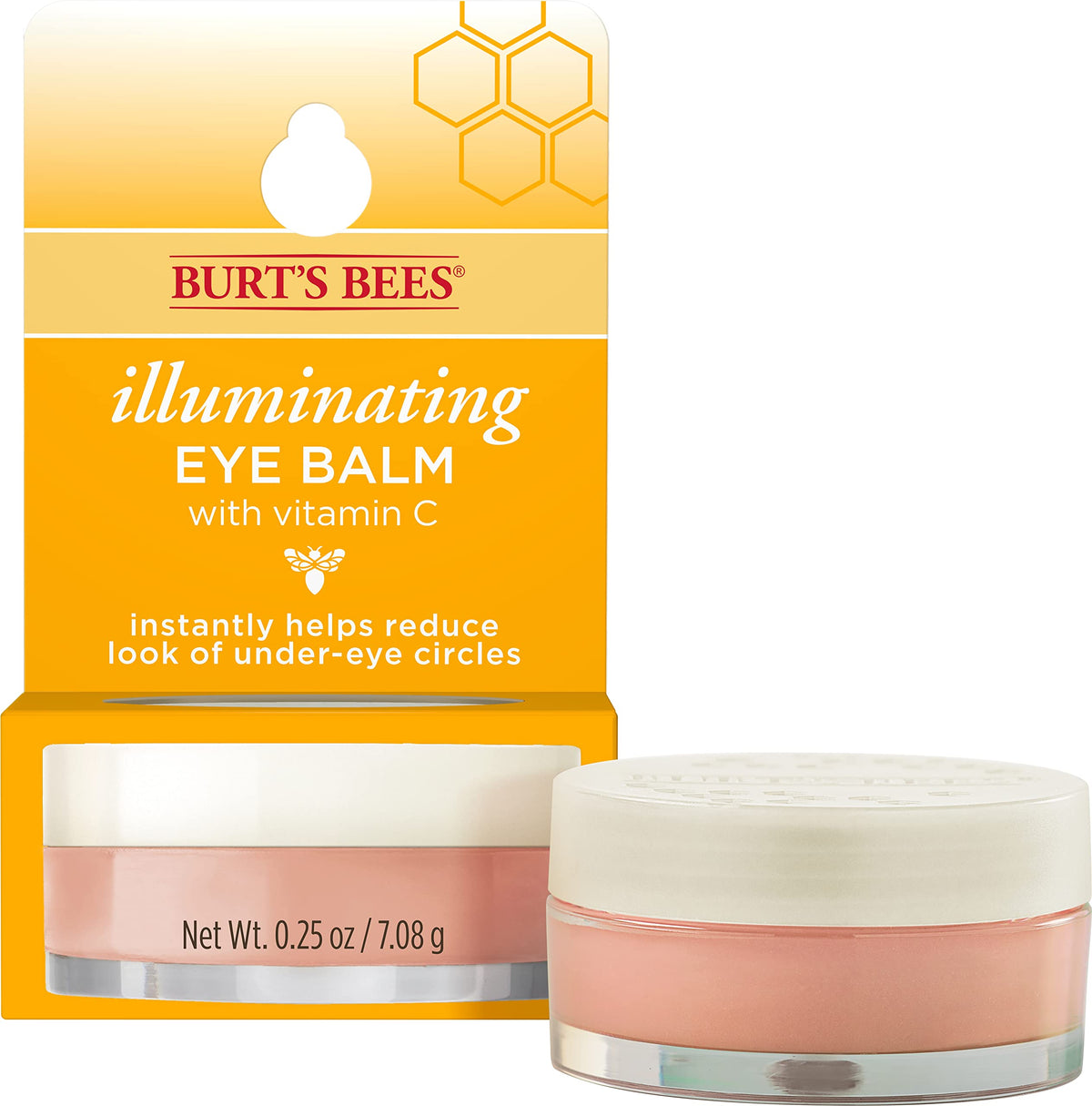 Burt's Bees eye balm front packaging showing compact stick and label for quick brightening