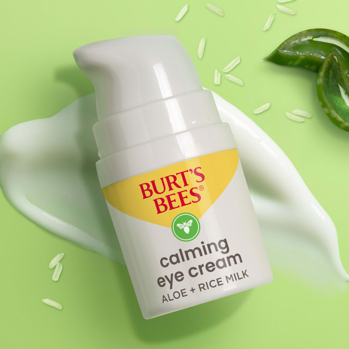 Burt's Bees label close-up showing ingredient callouts and natural origin claim