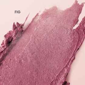 Burt's Bees fig tint applied on lips showing natural shine and flattering color