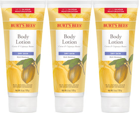 Burt's Bees front packaging showing label and butter lotion benefits