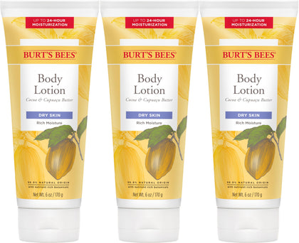 Burt's Bees front packaging showing label and butter lotion benefits