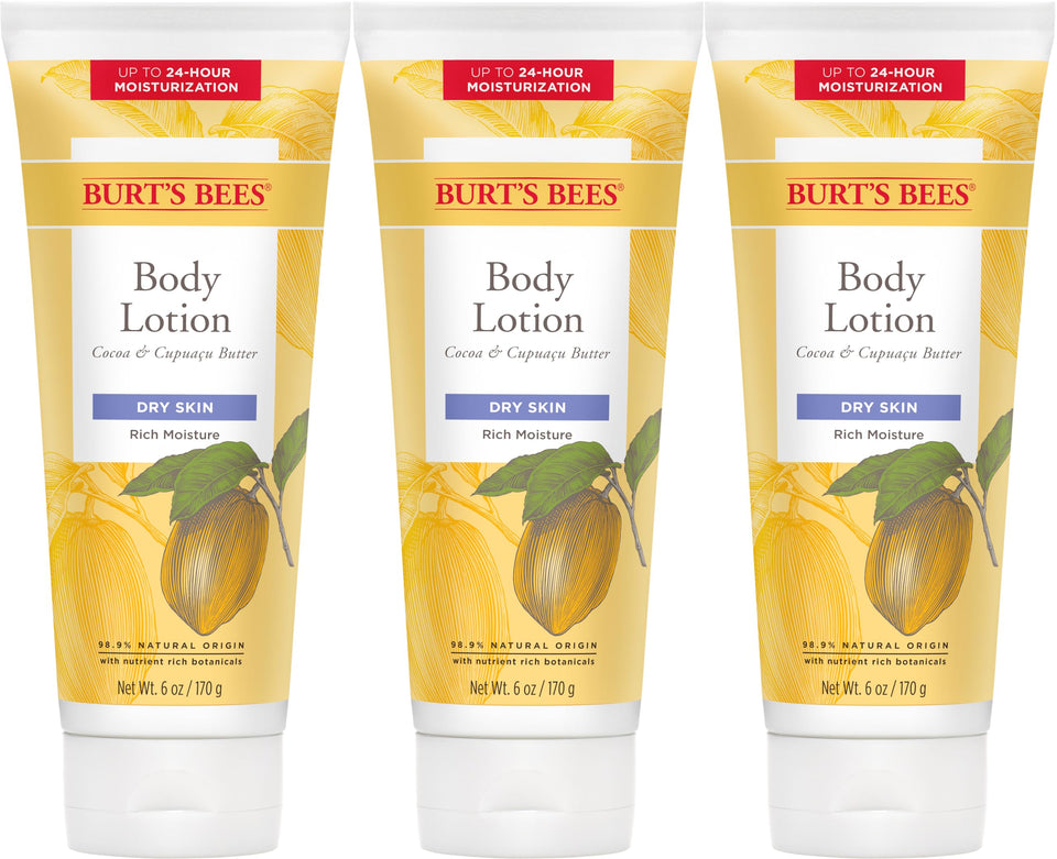 Burt's Bees front packaging showing label and butter lotion benefits