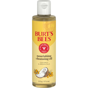 Burt's Bees front packaging showing bottle and brand, highlights natural origin