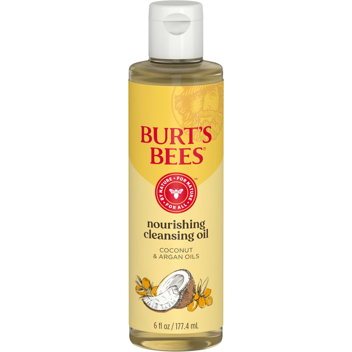 Burt's Bees front packaging showing bottle and brand, highlights natural origin