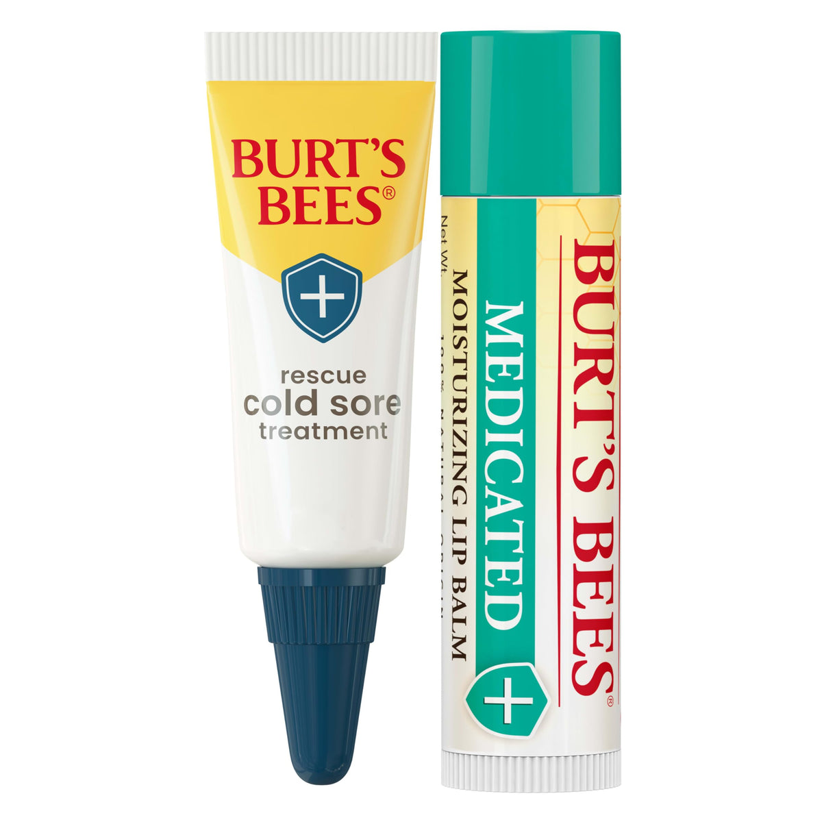 Burt's Bees front packaging showing both tubes and natural remedy benefits