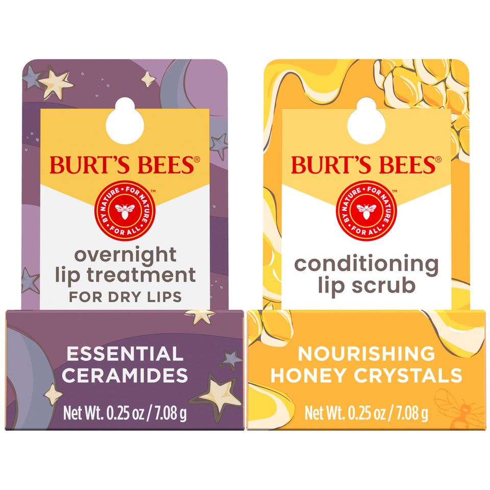 Burt's Bees duo front packaging showing both jars and benefits