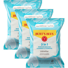 Burt's Bees front packaging showing product and benefits for gentle cleansing