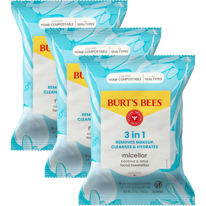 Burt's Bees front packaging showing product and benefits for gentle cleansing