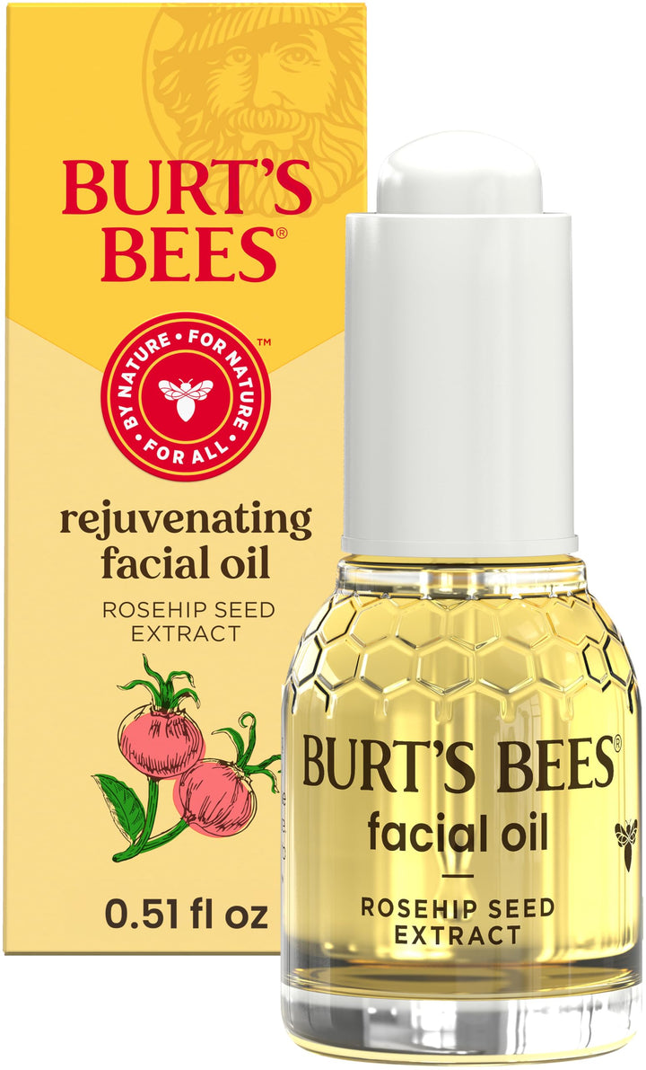 Burt's Bees front packaging showing bottle and branding benefit hydrating skin