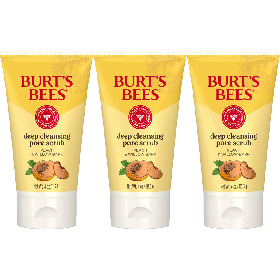 Burt's Bees front packaging showing peach and willow formula benefits