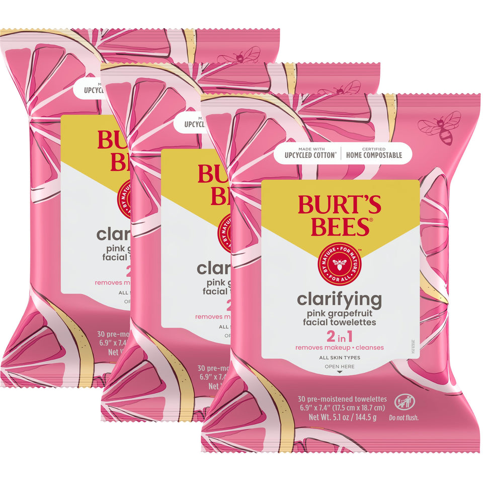 Burt's Bees front packaging showing pink grapefruit and hydrating claim