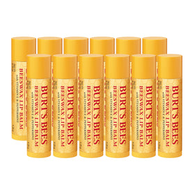 Burt's Bees front packaging showing twelve tubes and brand clarity