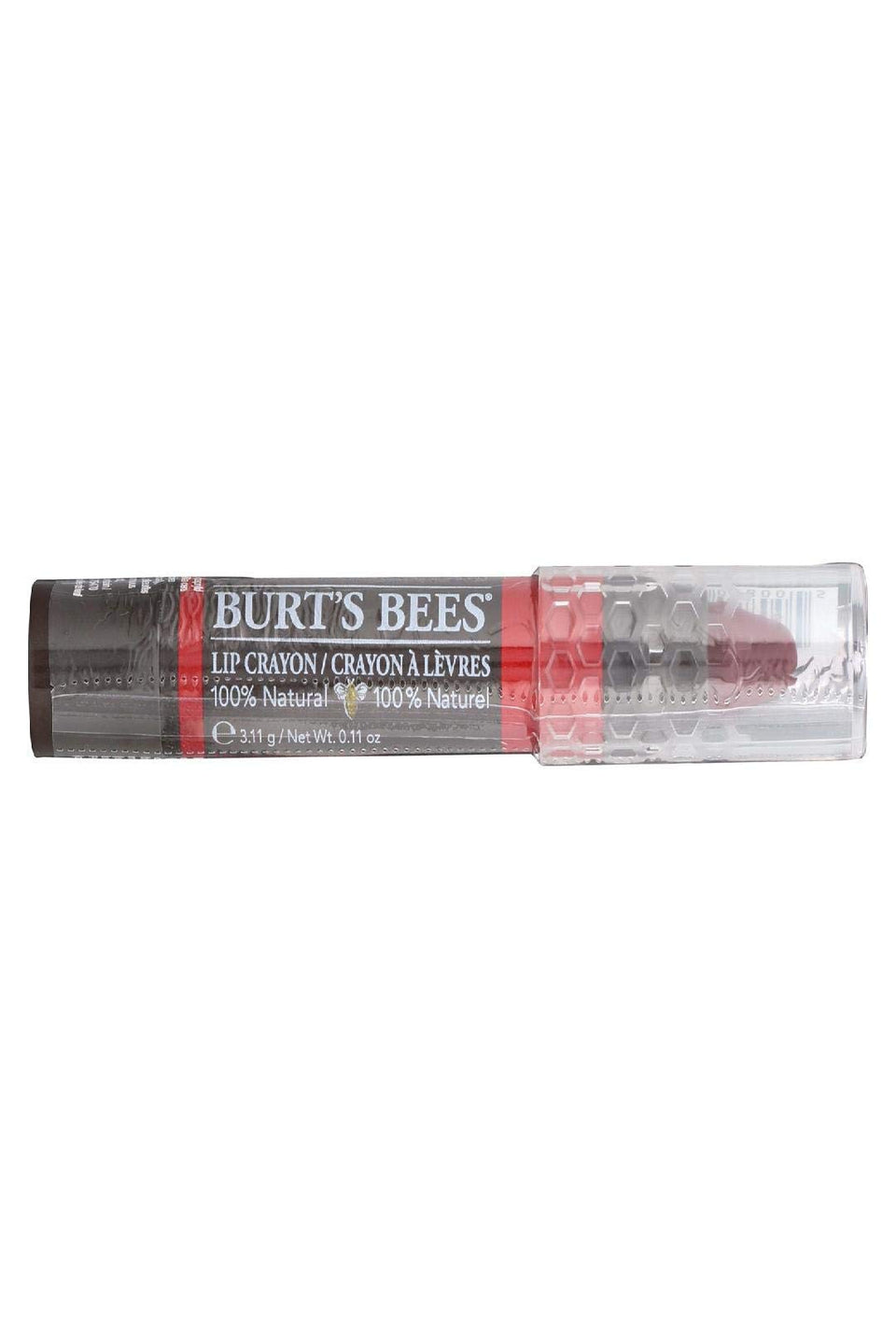 Burt's Bees front packaging showing three Napa Vineyard lip crayons and neat twist-up convenience