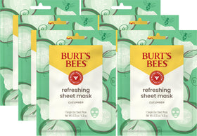 Burt's Bees front packaging showing six single-use mask packets and product name