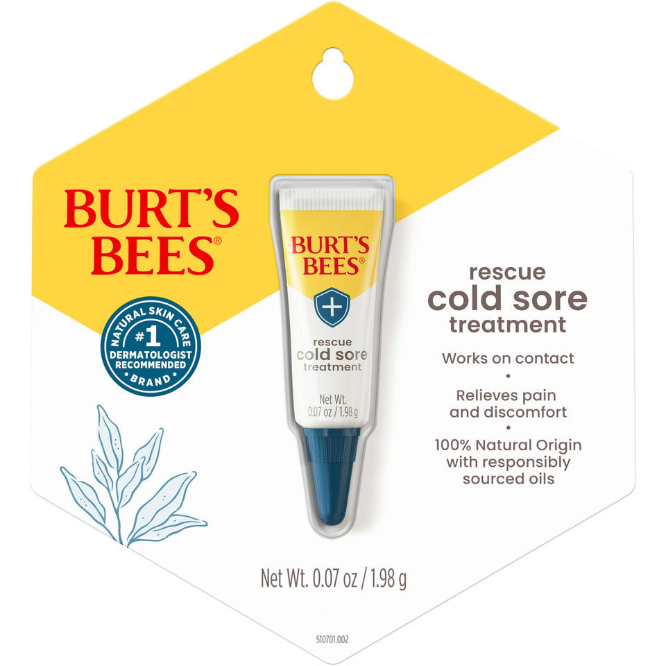 Burt's Bees front tube showing product branding and size for easy identification