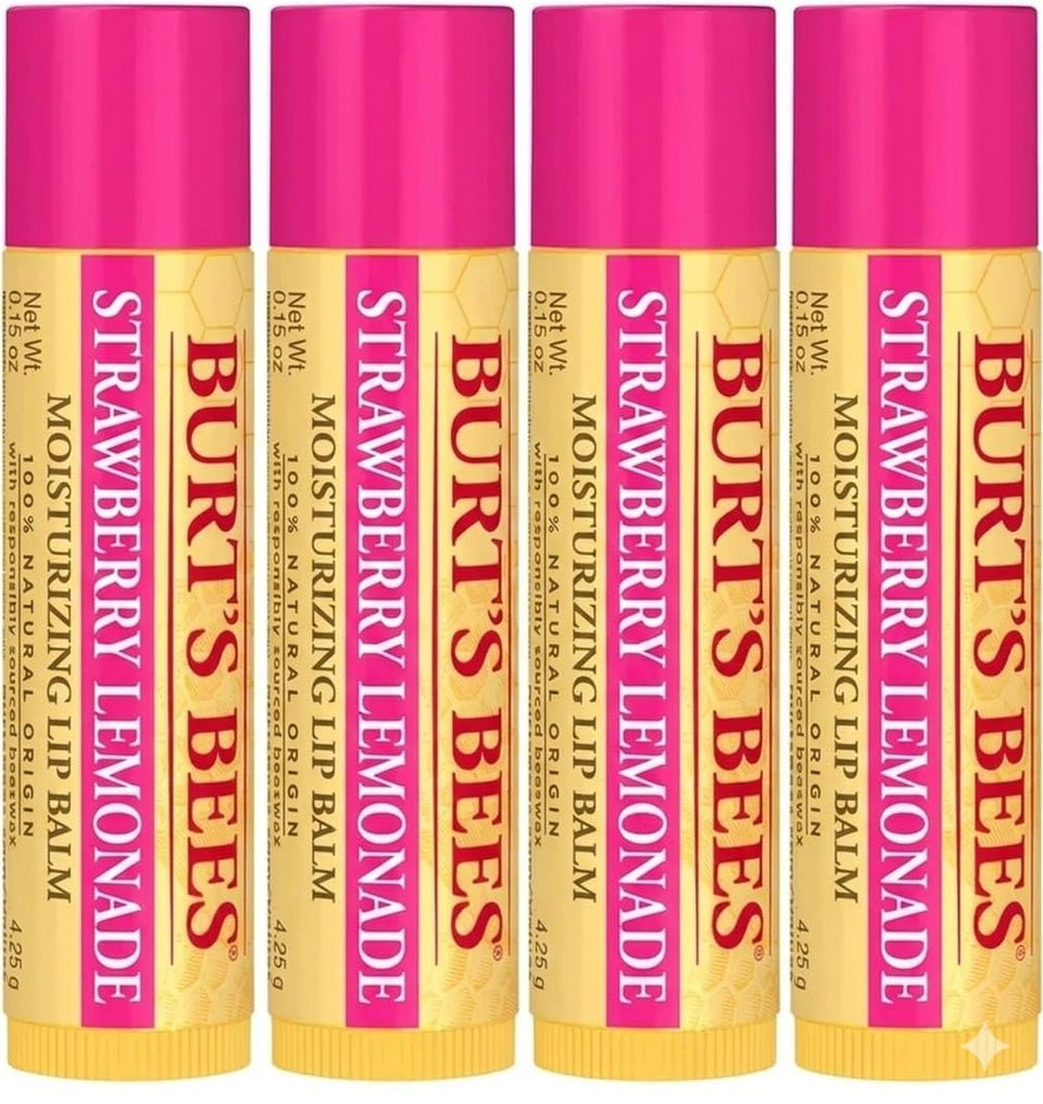 Burt's Bees front tube showing label and flavor, natural hydration on the go