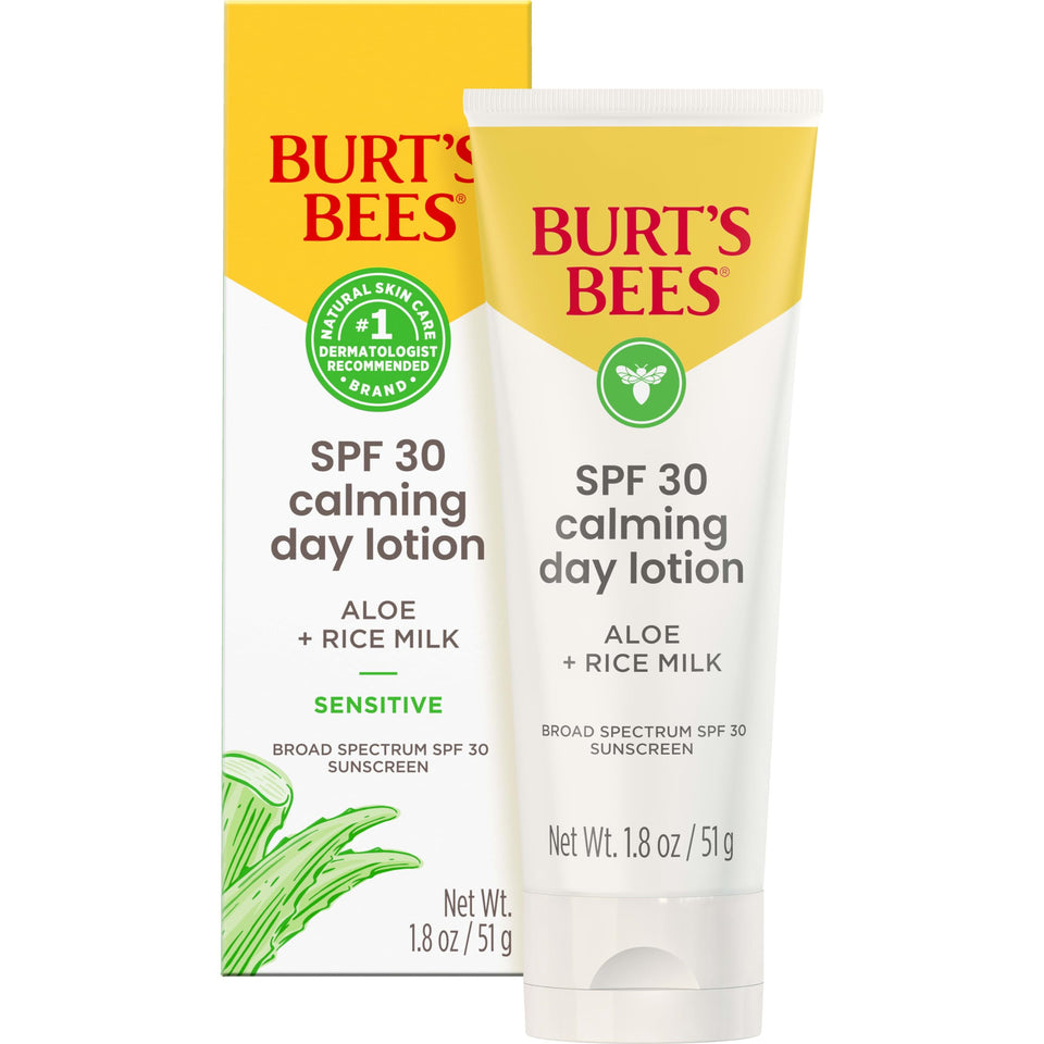 Burt's Bees front tube shown clearly for quick product identification and SPF benefit