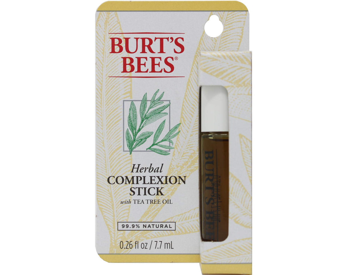 Burt's Bees complexion stick front packaging showing compact design and easy portability