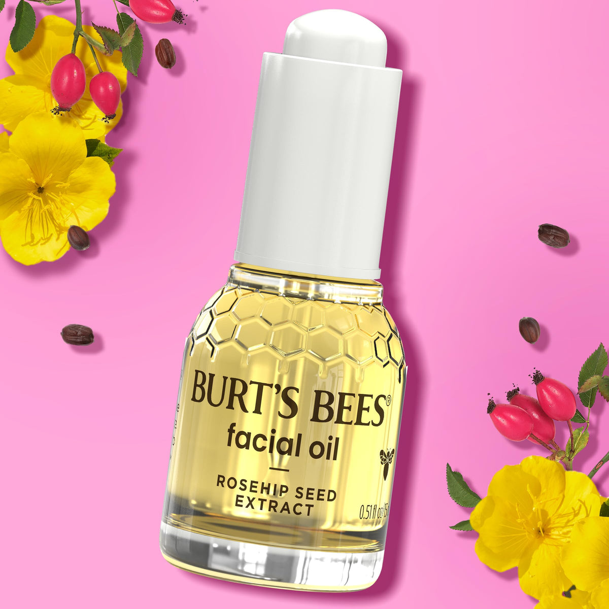 Burt's Bees oil applied with ice roller showing cooling and de-puffing help