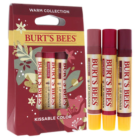 Burt's Bees applied on lips to show natural glossy color and hydration