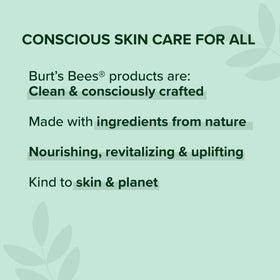Burt's Bees milk and honey ingredient display emphasizing nourishment