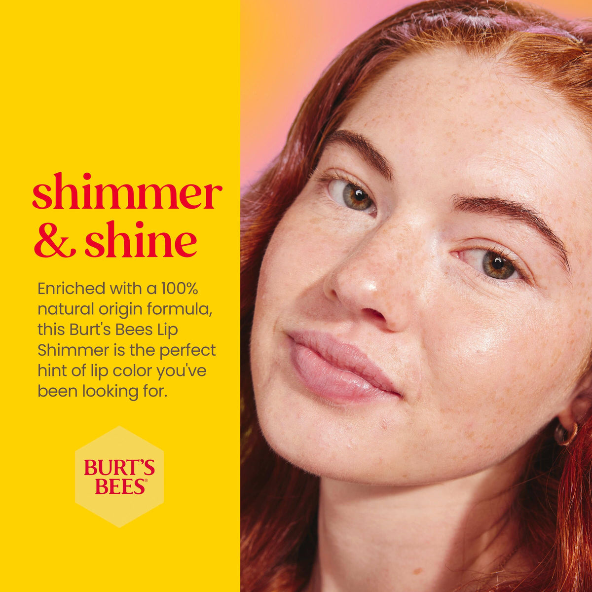 Burt's Bees ingredients display beeswax and shea butter highlighting natural origins