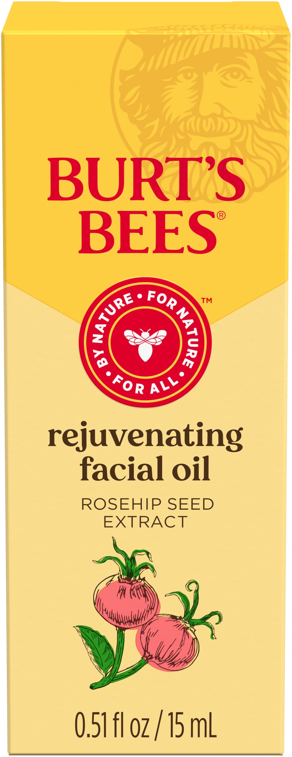 Burt's Bees label and ingredient panel showing natural-origin formulation