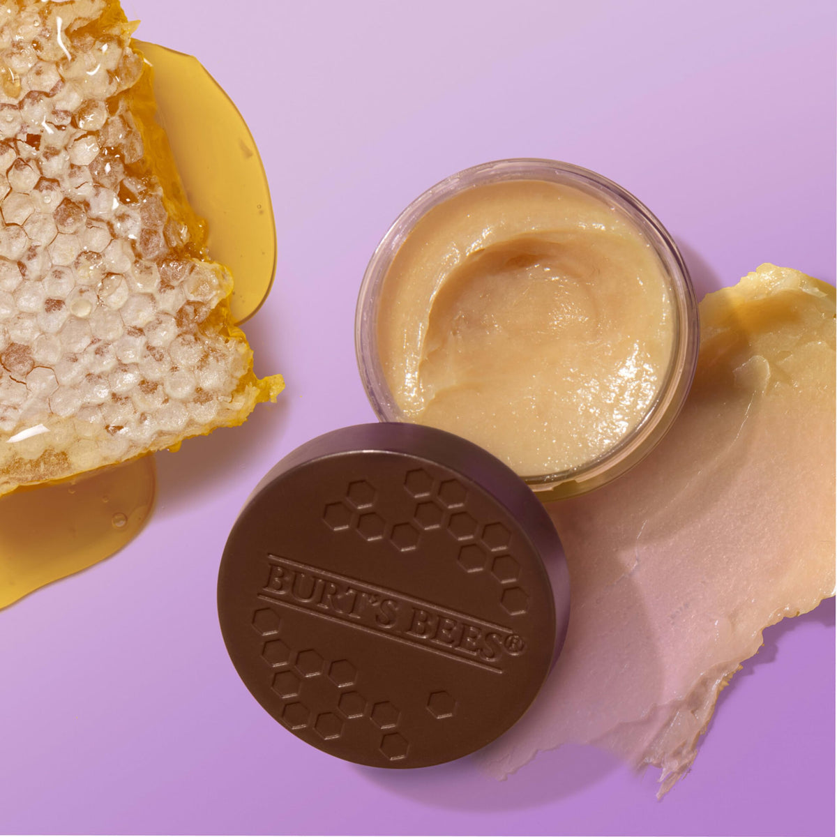 Burt's Bees product label and ingredients panel highlighting clean formula