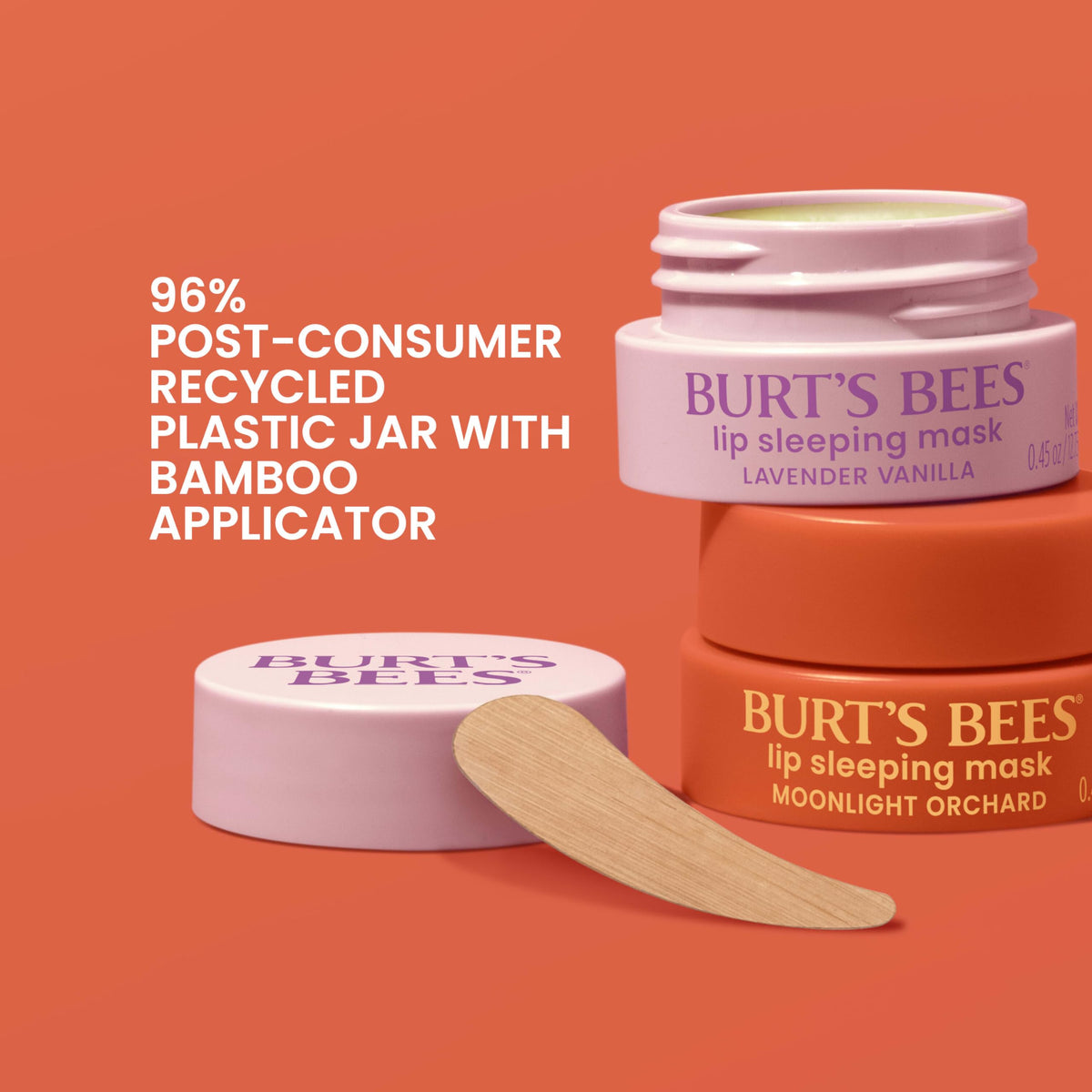 Burt's Bees label ingredient close-up displaying natural-origin formula transparency