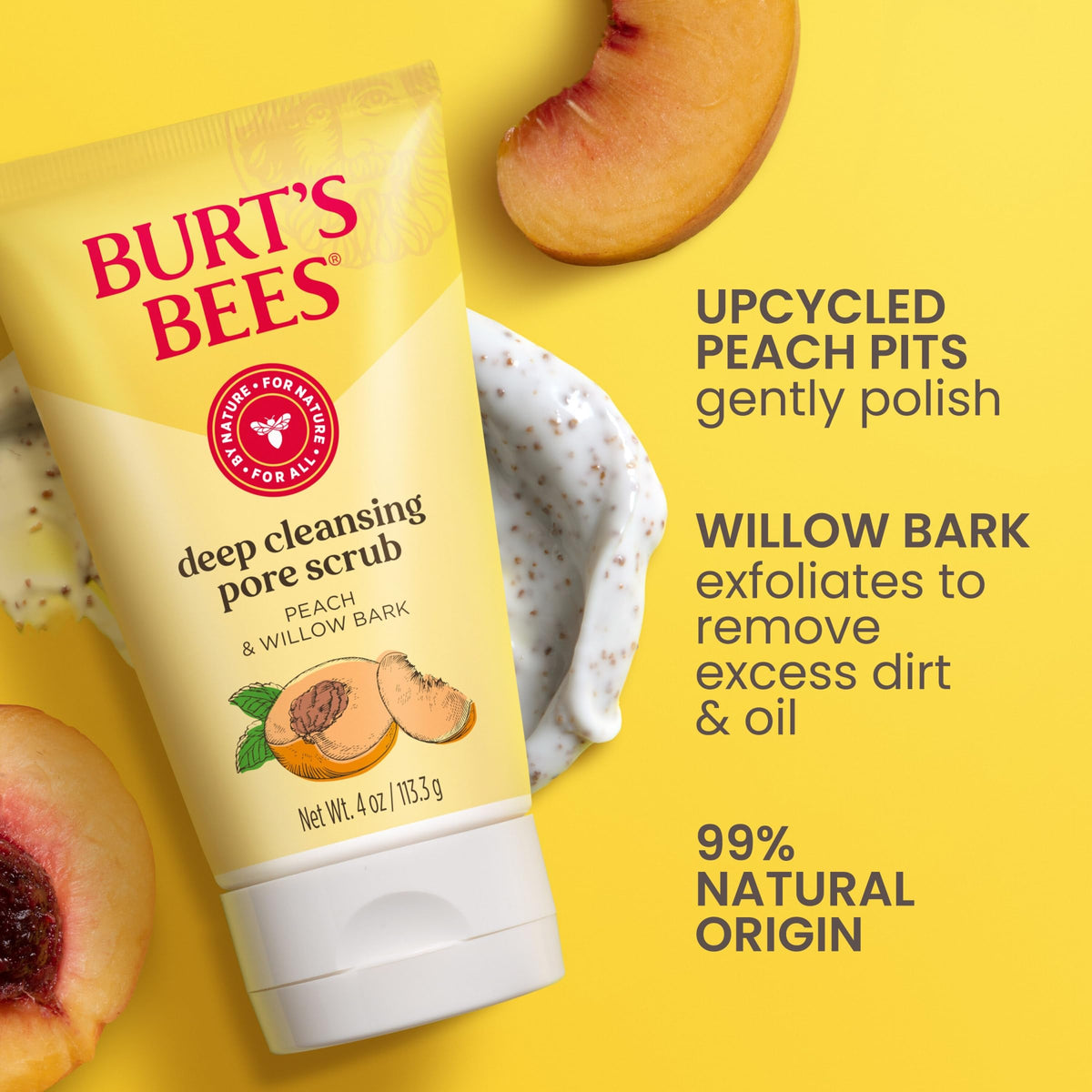 Burt's Bees product label showing willow bark ingredient details