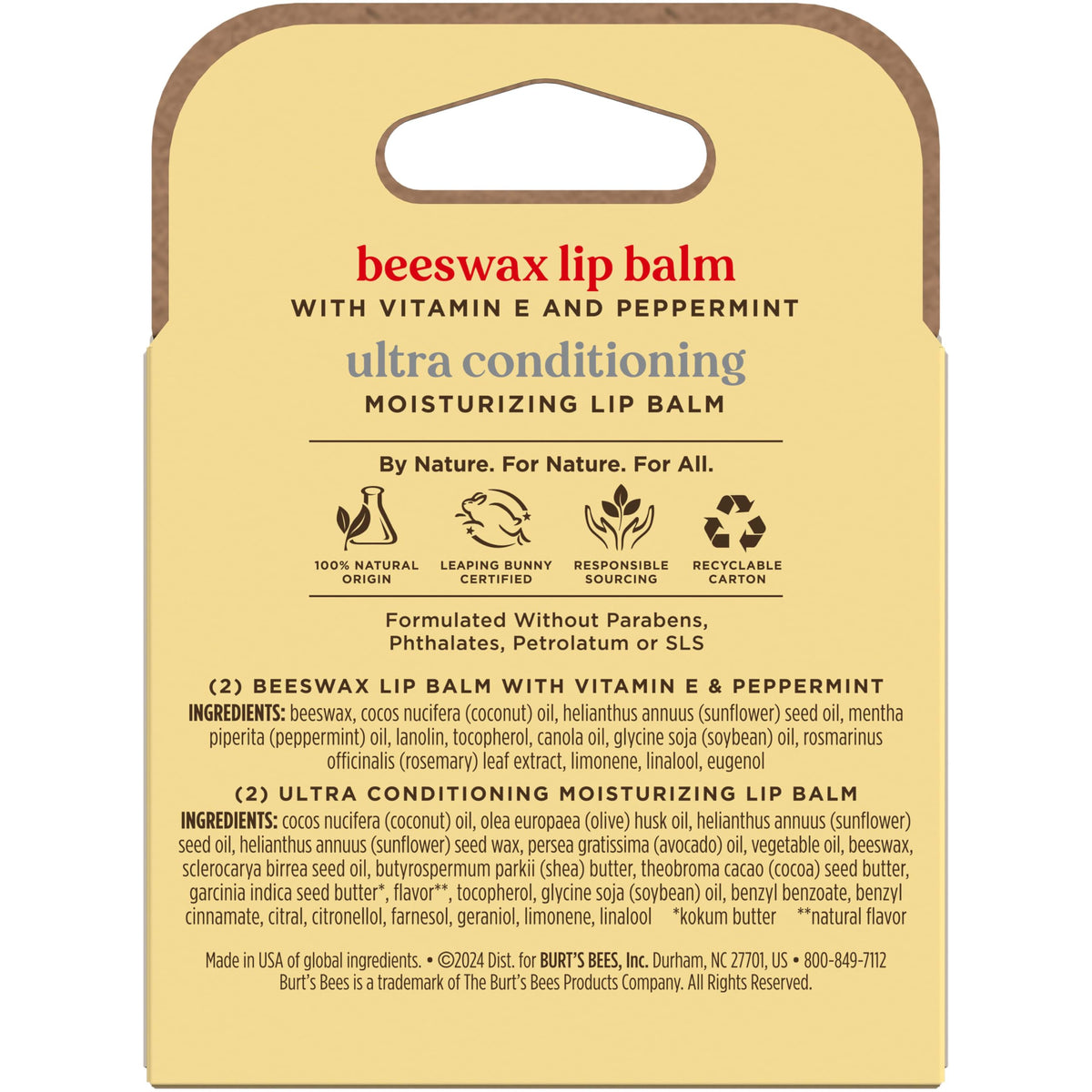 Burt's Bees in outdoor winter setting demonstrating protective moisturizing benefits