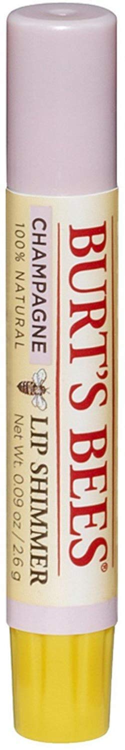Burt's Bees front tube showing Champagne shimmer and travel-friendly size