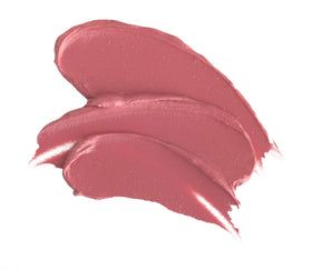 Burt's Bees crayon applied on lips in lifestyle shot showing smooth matte look