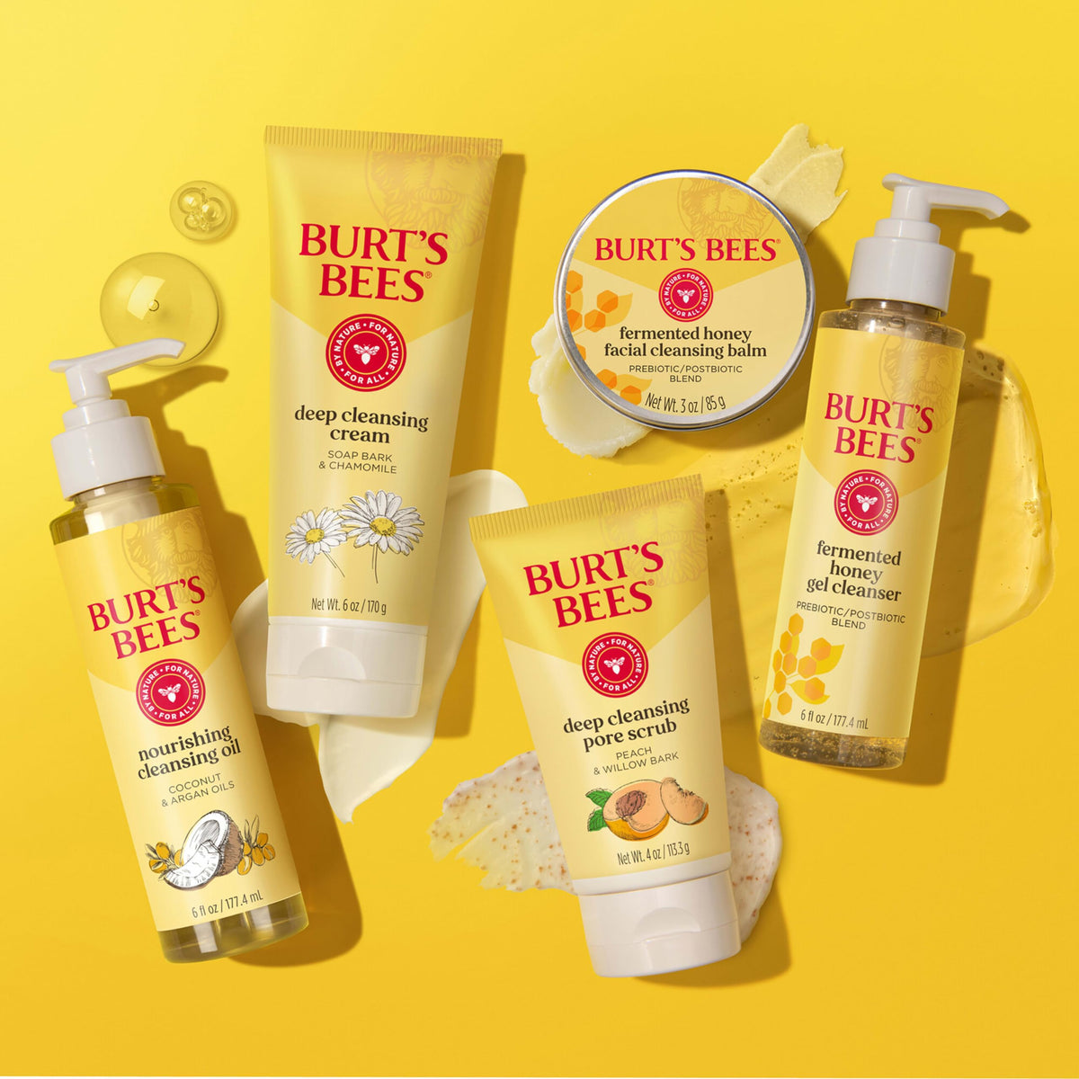 Burt's Bees three-tube pack display, indicates value and backup supply