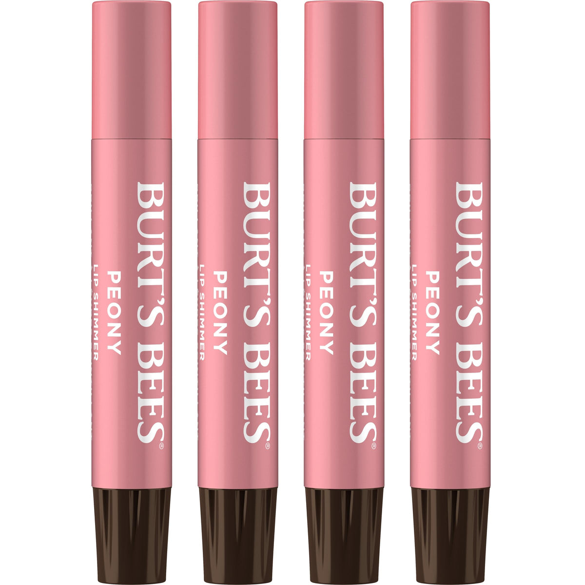 Burt's Bees front packaging showing Peony shimmer tint and four sticks, great gift