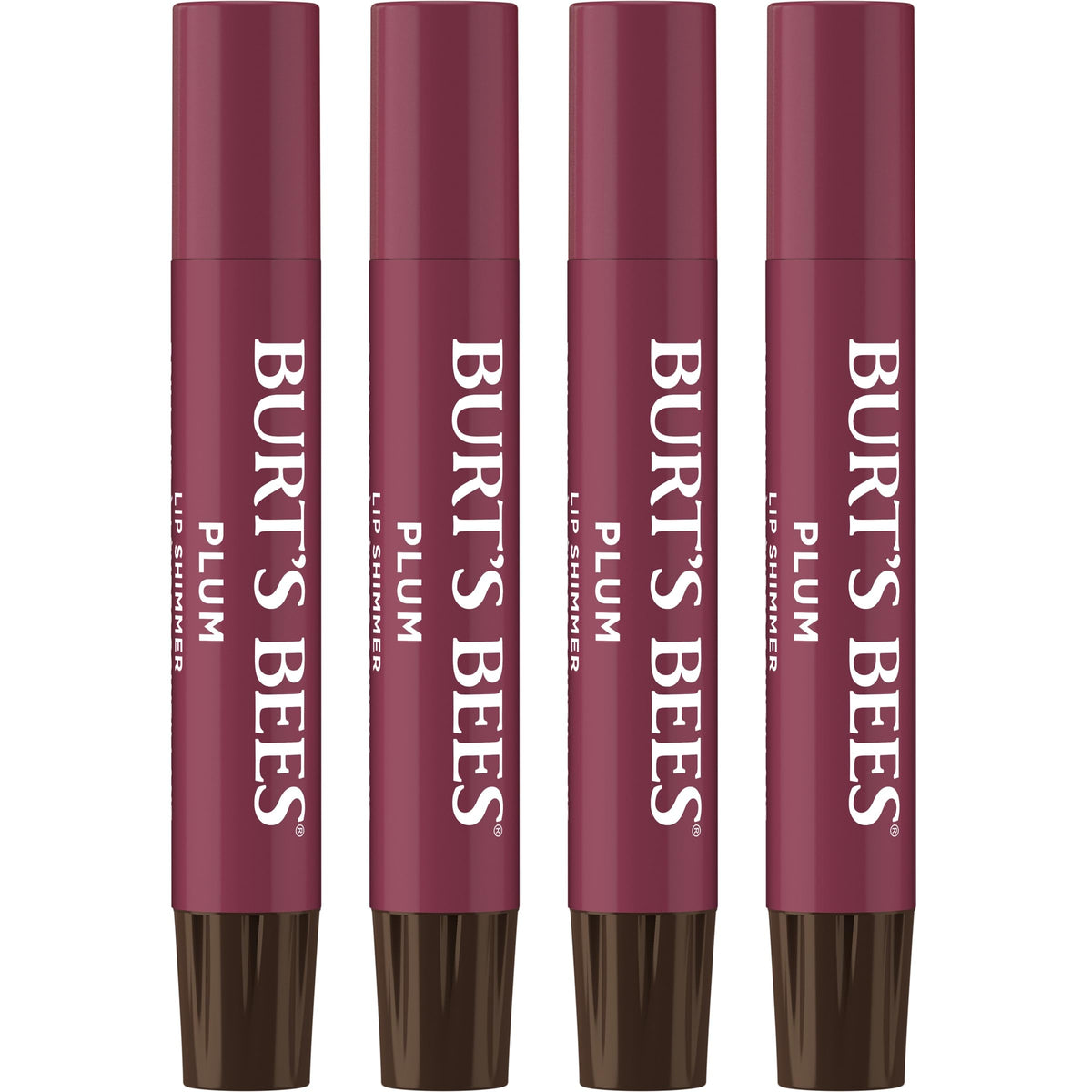 Burt's Bees plum front packaging showing recyclable carton and shade