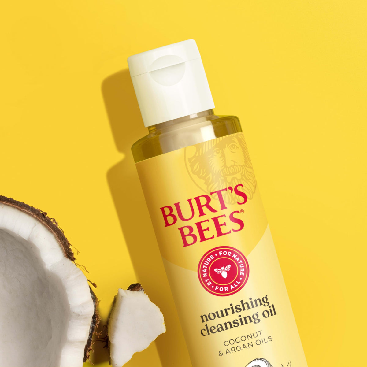 Burt's Bees cleansing oil on bathroom vanity suggesting daily skincare routine benefit