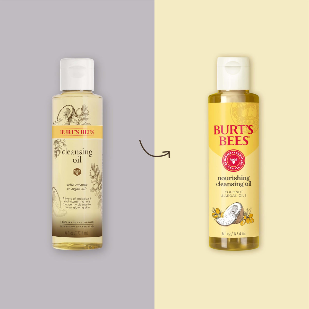 Burt's Bees pump dispenser close-up for easy one-handed use and controlled dosing