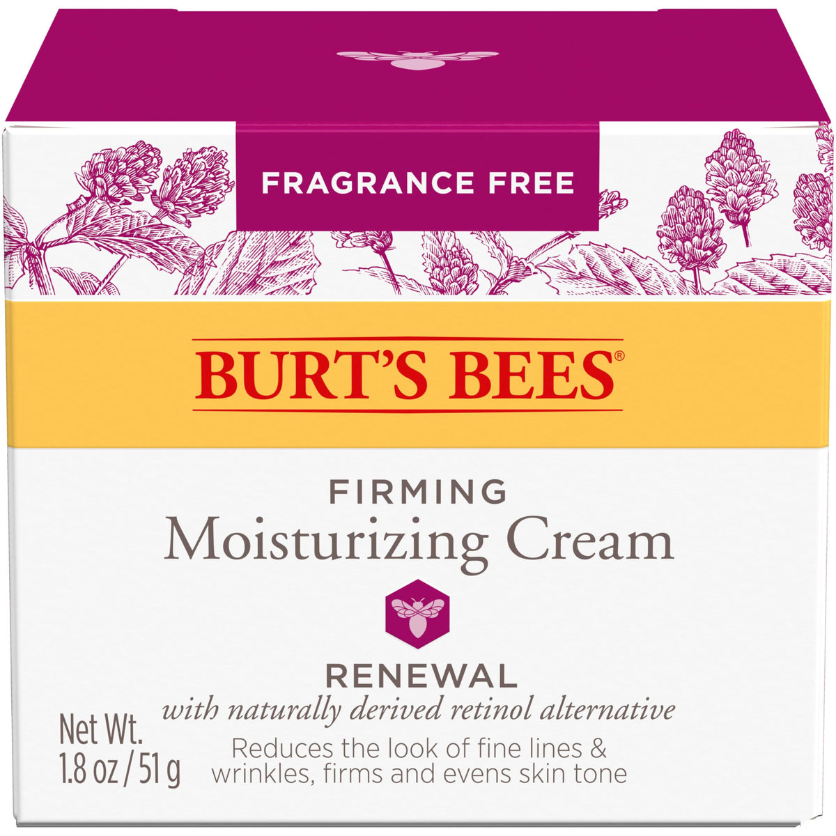 Burt's Bees packaging side view showing recyclable-friendly design benefit