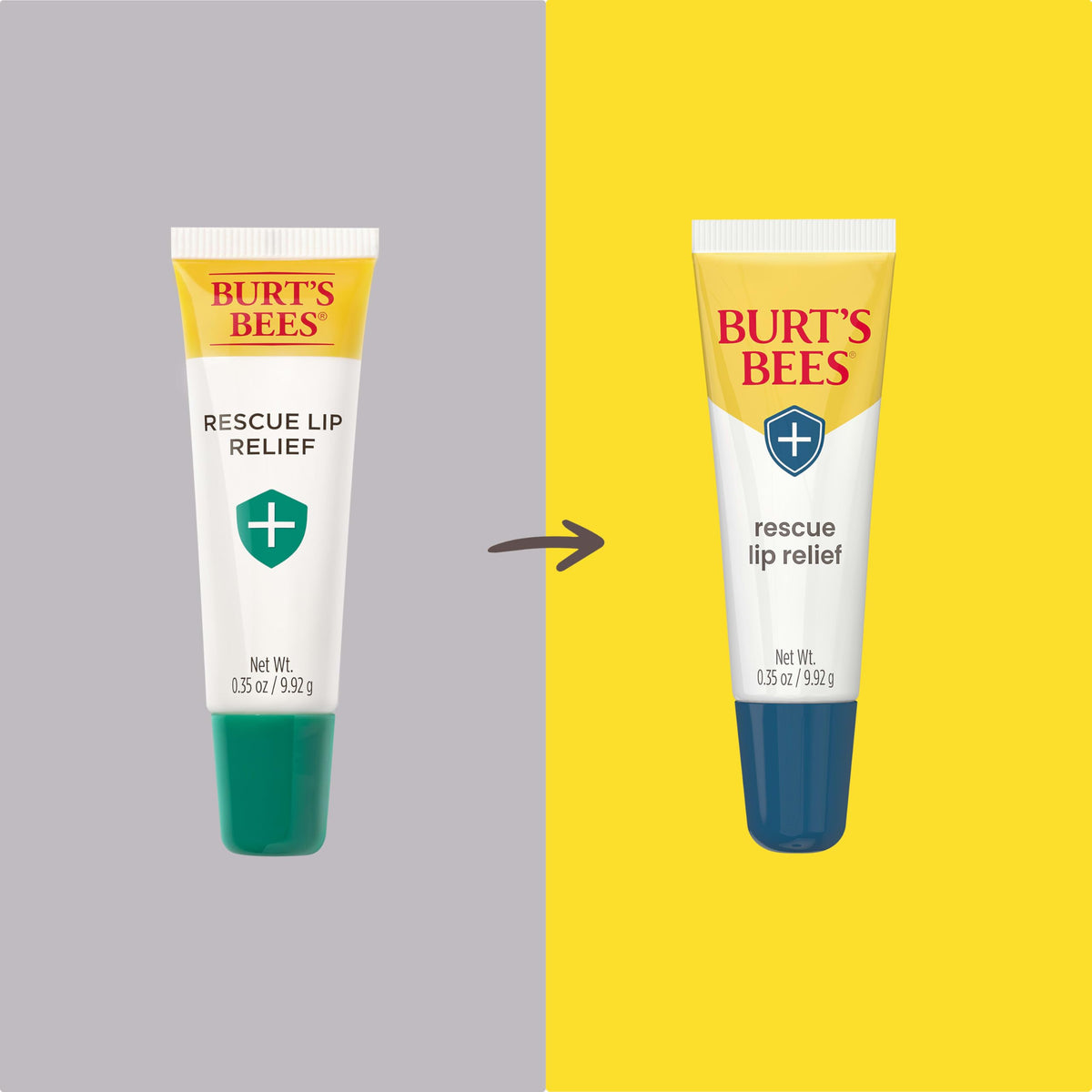 Burt's Bees squeezy tube close-up showing precise applicator and controlled dispensing