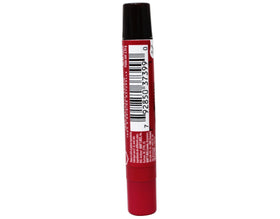 Burt's Bees rhubarb applied on lips demonstrating subtle tint and shine